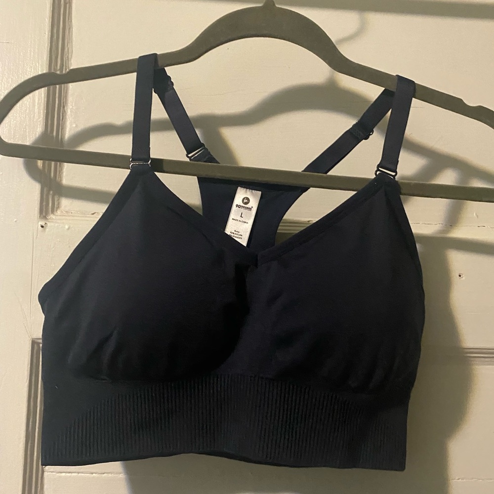 NWOT! 90 Degree By Reflex Navy Blue Sports Bra - Picture 4 of 8